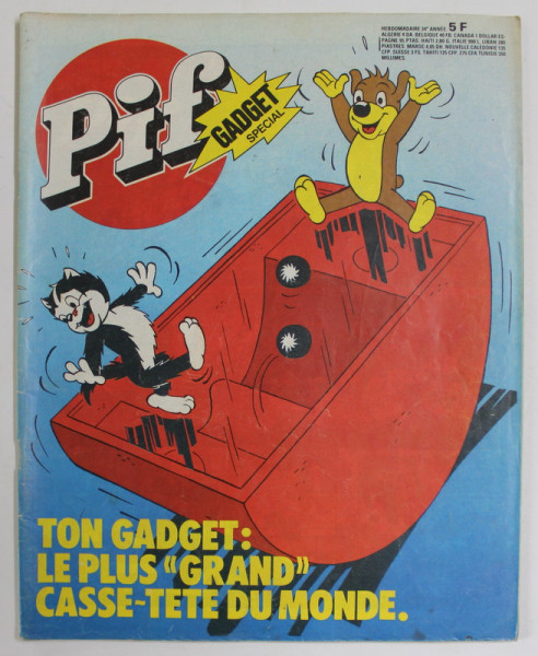 PIF , GADGET SPECIAL  , LE PLUS GRANDE CASSE - TETE DU MONDE , AOUT 1978 ,  LIPSA GADGET *