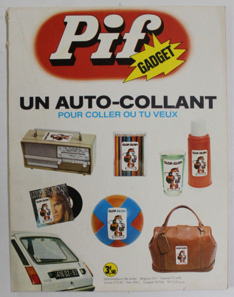 PIF , GADGET , UN AUTO - COLLANT ..., JUILLET , 1974, LIPSA GADGET *