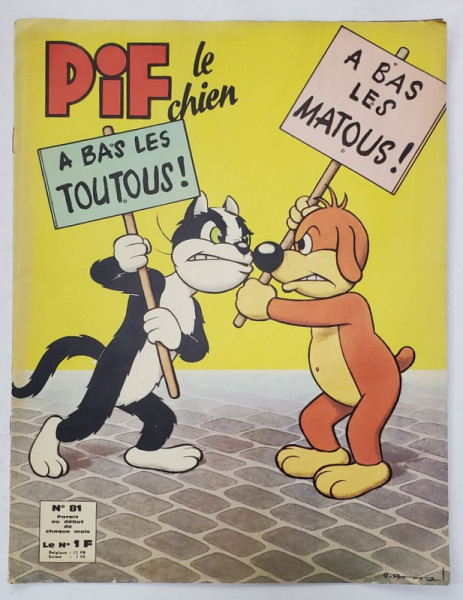 PIF LE CHIEN , no. 81 , 1964, REVISTA DE BENZI DESENATE