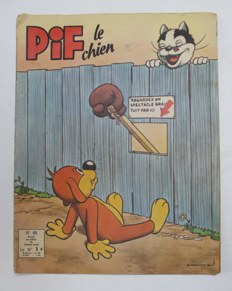 PIF LE CHIEN ,  REVISTA PENTRU COPII , NR. 68, OCTOMBRIE , 1963 , TEXT IN LIMBA FRANCEZA *