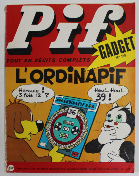 PIF , no. 185 , SEPTEMBRE , 1972 , LIPSA GADGET *