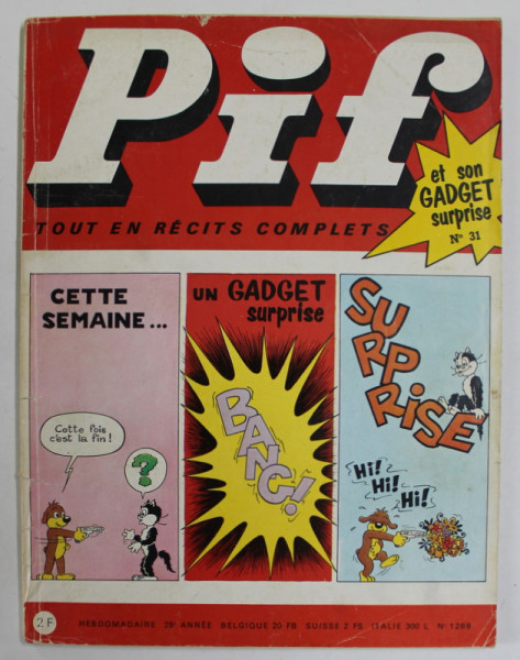 PIF , no. 31, SEPTEMBRE  , 1969 , LIPSA GADGET *, PAGINILE 61- 62 CU FRAGMENT LIPSA