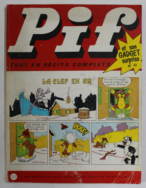 PIF , no. 43 , DECEMBRE , 1969 , LIPSA GADGET *, PAGINILE 63-64 CU DECUPAJ