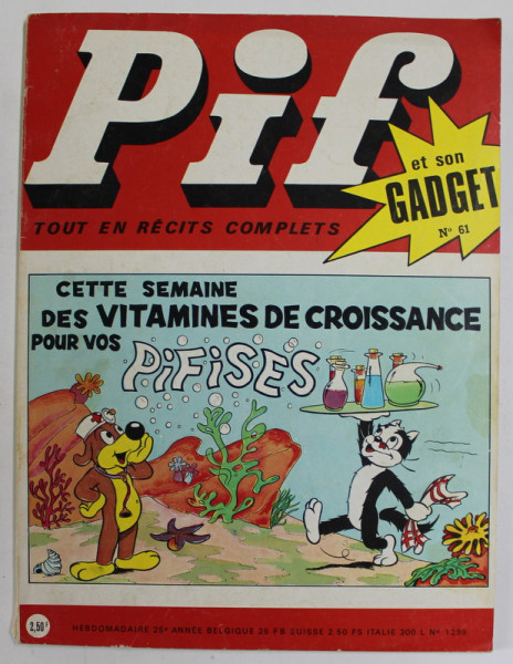 PIF , no. 61 , AVRIL  , 1970 , LIPSA GADGET *, PAGINILE 69-70 CU DECUPAJ