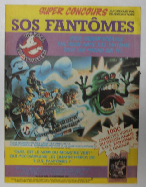PIF , SUPER CONCOURS SOS FANTOMES , 1990