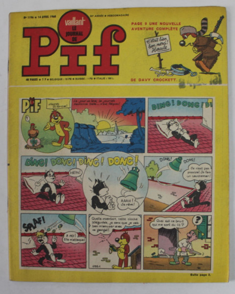 PIF , VAILLANT , NO. 1196 , 14 AVRIL , 1968