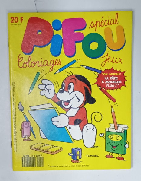 PIFOU SPECIAL,  COLORIAGES , JEUX , 1990, REVISTA PENTRU COPII CU TEXT IN LIMBA FRANCEZA