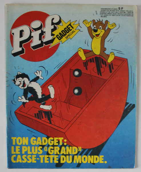 PIF GADGET SPECIAL , REVISTA DE BENZI DESENATE , TEXT IN LIMBA FRANCEZA , AOUT , 1978 , LIPSA GADGET *