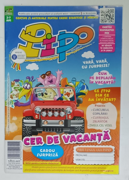 PIPO , PUBLICATIE PENTRU PRESCOLARI SI SCOLARII MICI , NR. 9 , ANII ' 2000