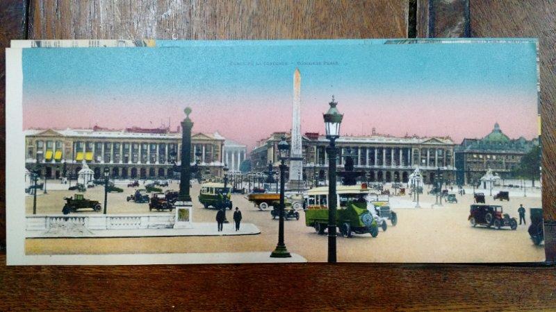 Place de la Concorde, Carte postala ilustrata dubla