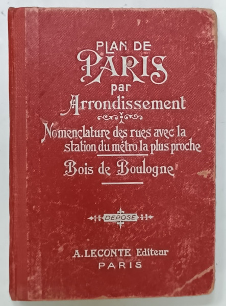 PLAN DE PARIS PAR ARRONDISSEMENT , NOMENCLATURE DES RUES AVEC LA STATION DU METRO , 1931