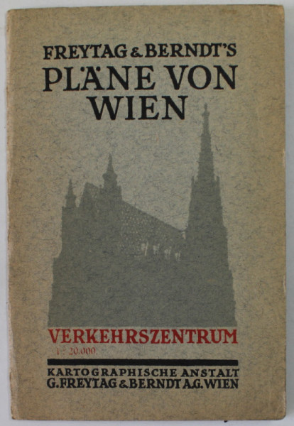 PLANE VON WIEN von  FREYTAG und BERNDT 'S , HARTA VIENEI ,  EDITIE INTERBELICA