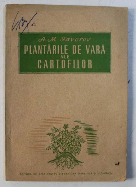 PLANTARILE DE VARA ALE CARTOFILOR de A . M . FAVOROV , 1951