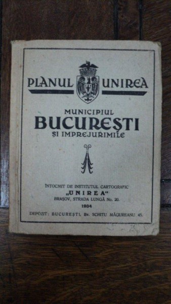 Planul Unirea Municipiul Bucuresti 1934
