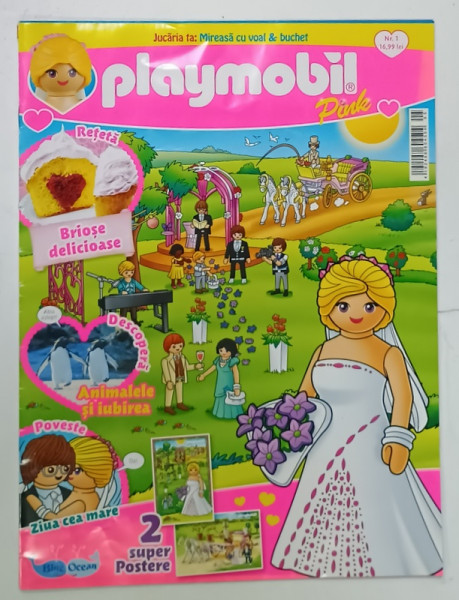 PLAYMOBIL PINK , REVISTA PENTRU COPII , NR. 1 , 2018, LIPSA  FIGURINA