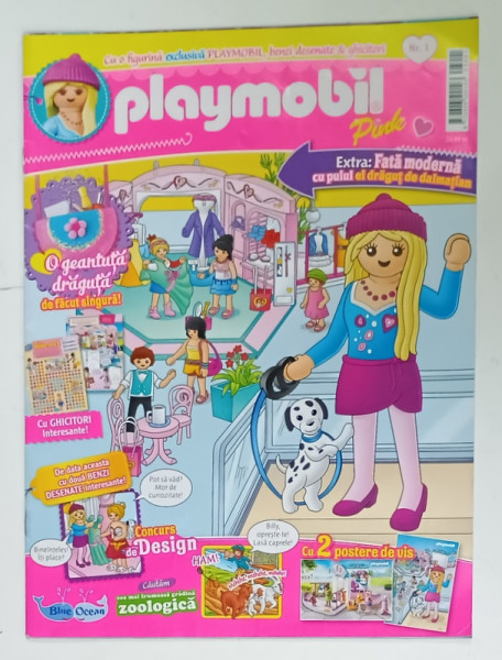 PLAYMOBIL PINK , REVISTA PENTRU COPII , NR. 1 , 2023, LIPSA  FIGURINA