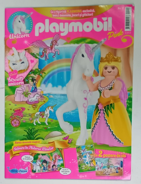 PLAYMOBIL PINK , REVISTA PENTRU COPII , NR. 2 , 2022, LIPSA  FIGURINA