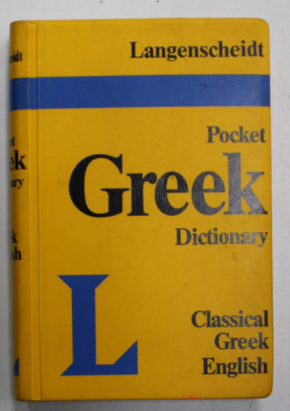 POCKET GREEK DICTIONARY , CLASSICAL GREEK - ENGLISH by DR. KARL FEYERABEND , ANII '90