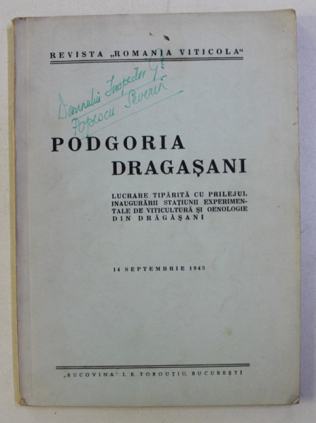 PODGORIA DRAGASANI , 14 SEPTEMBRIE , 1943