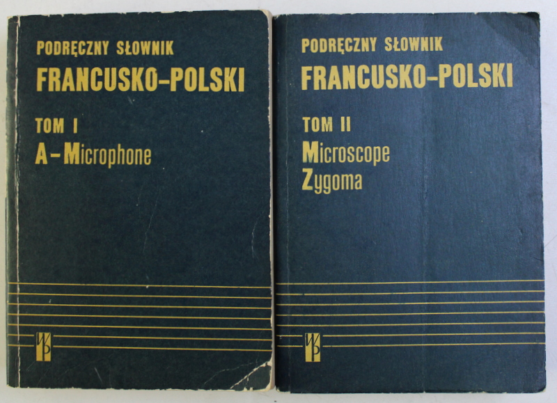 PODRECZNY SLOWNIK , FRANCUSCO - POLSKI Z SUPLENTEM , TOMS I - II de KAZIMIERZ KUPISZ ... BOLESLAW KIELSKI , 1982