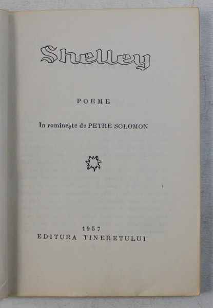 POEME de SHELLEY , 1957