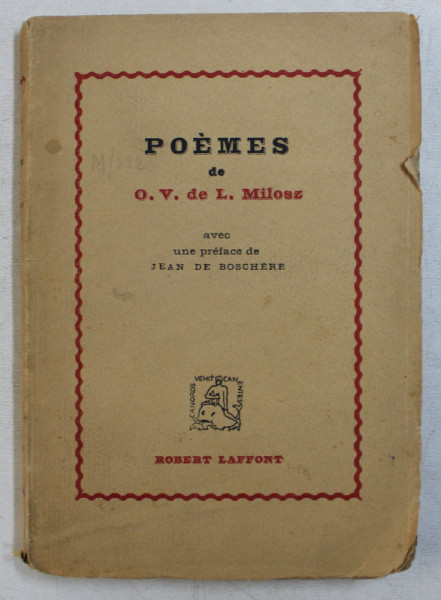 POEMES de O.V. de L. MILOSZ , 1944