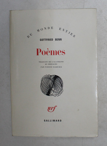 POEMES par GOTTFRIED BENN , 1972