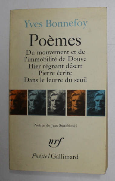 POEMES par YVES BONNEFOY , 1982