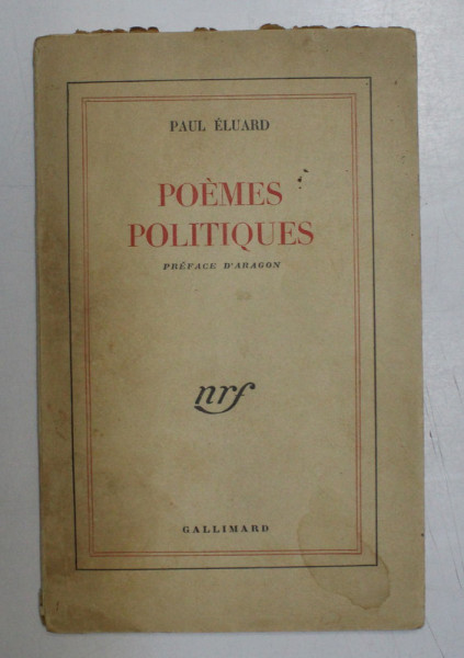 POEMES POLITIQUES par PAUL ELUARD