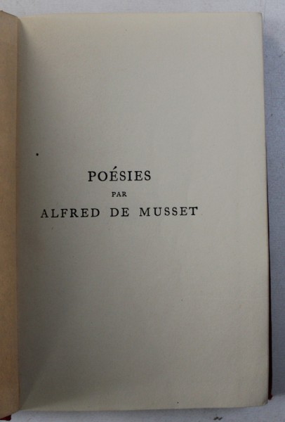 POESIES par ALFRED DE MUSSET , 1933