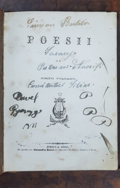 Poesii de Iosifu Vulcanu - Pesta, 1866