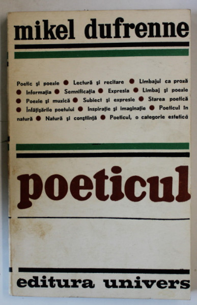 POETICUL- MIKEL DUFRENNE