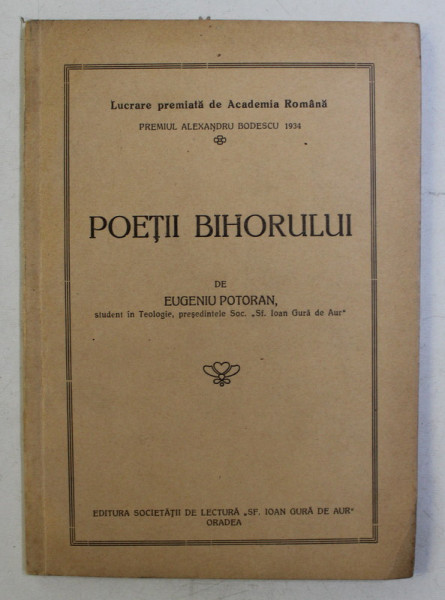 POETII BIHORULUI de EUGENIU POTORAN , 1934