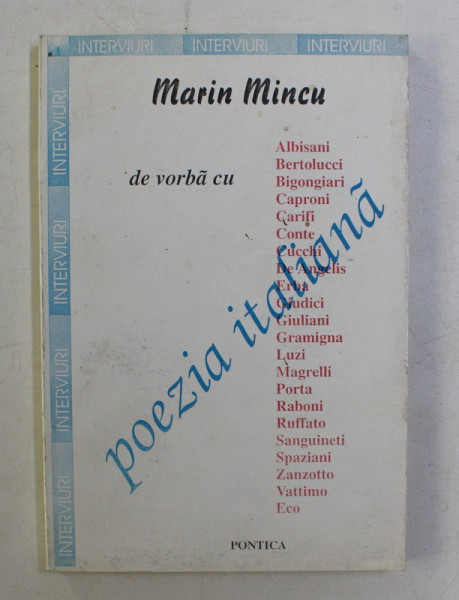 POEZIA ITALIANA de MARIN MINCU , de vorba cu ALBISANI ...ECO , 1995