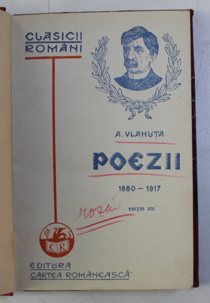 POEZII 1880-1917 de A. VLAHUTA , 1930