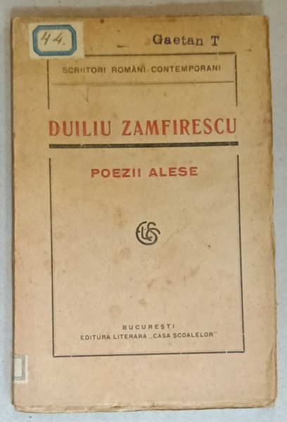 POEZII ALESE de DUILIU ZAMFIRESCU , 1922