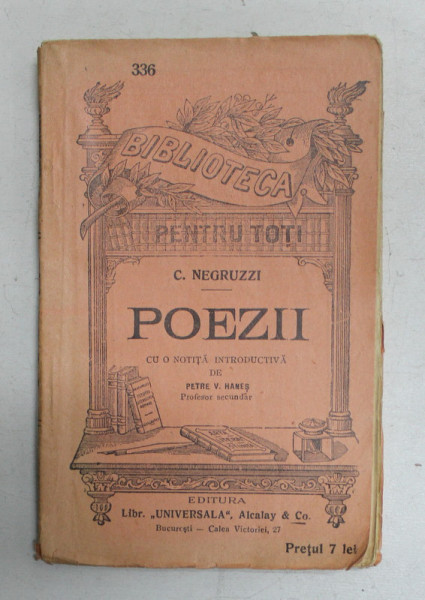 POEZII de C. NEGRUZZI , 1929