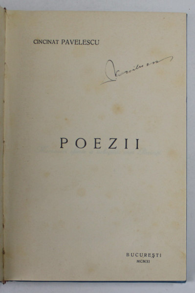 POEZII de CINCINAT PAVELESCU , 1911