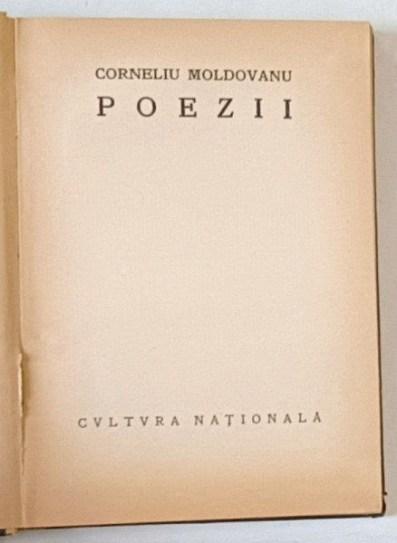 POEZII de CORNELIU MOLDOVANU , 1924