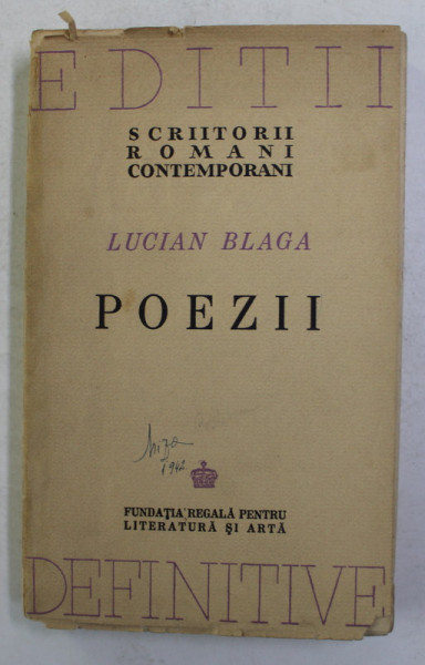 POEZII de LUCIAN BLAGA  1942
