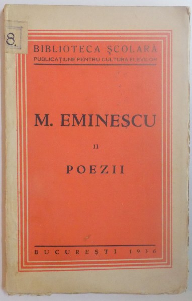 POEZII de M. EMINESCU  1936