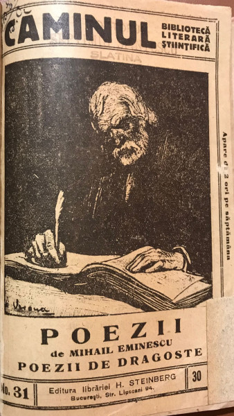 POEZII de MIHAI EMINESCU I. POEZII DE DRAGOSTE , 1916, FORMAT REDUS