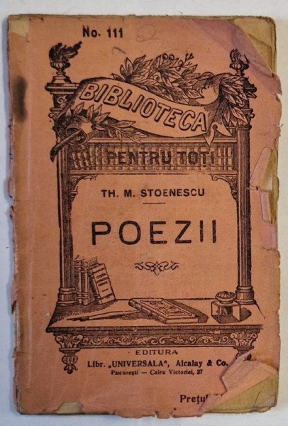 POEZII de TH. M. STOENESCU , EDITIE INTERBELICA