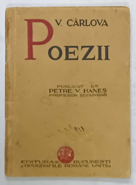 POEZII de V. CARLOVA , 1943