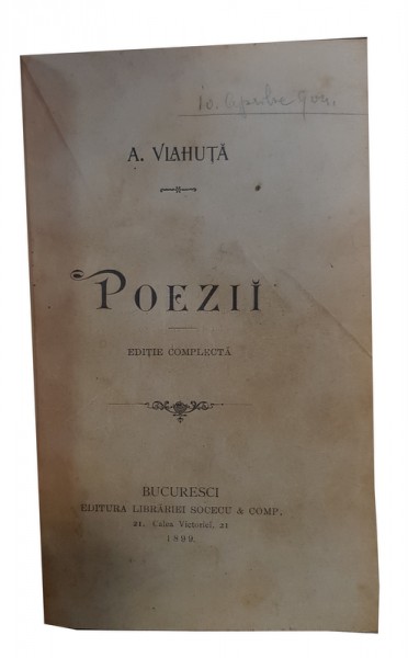 POEZII- ROMANIA PITOREASCA de A. VLAHUTA, BUCURESCI 1899