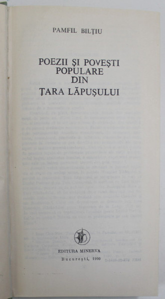 POEZII SI POVESTI POPULARE DIN TARA LAPUSULUI-PAMFIL BILTIU,BUC.1990