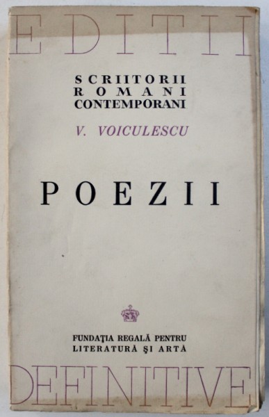 POEZII-VASILE VOICULESCU  BUCURESTI 1944