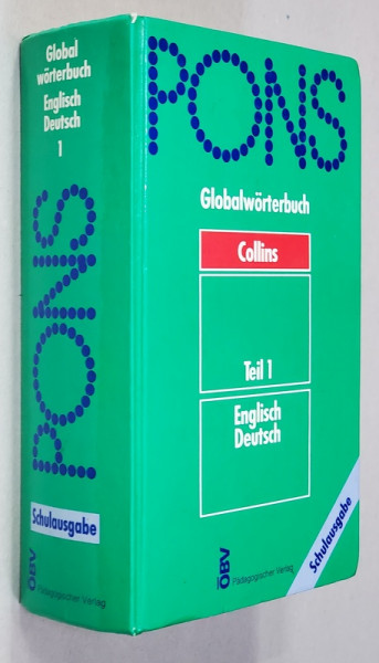 PONS GLOBALWORTERBUCH , COLLINS , TEIL I - ENGLISH - DEUTSCH , 1993