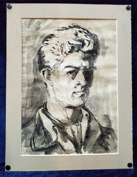 PORTRET DE BARBAT, GUASA + TUS- AUREL VLAD
