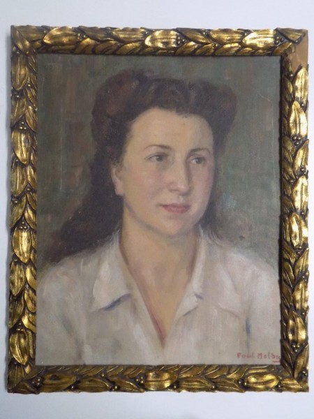 PORTRET de PAUL MOLDA, SEMNAT DREAPTA JOS ''PAUL MOLDA''
